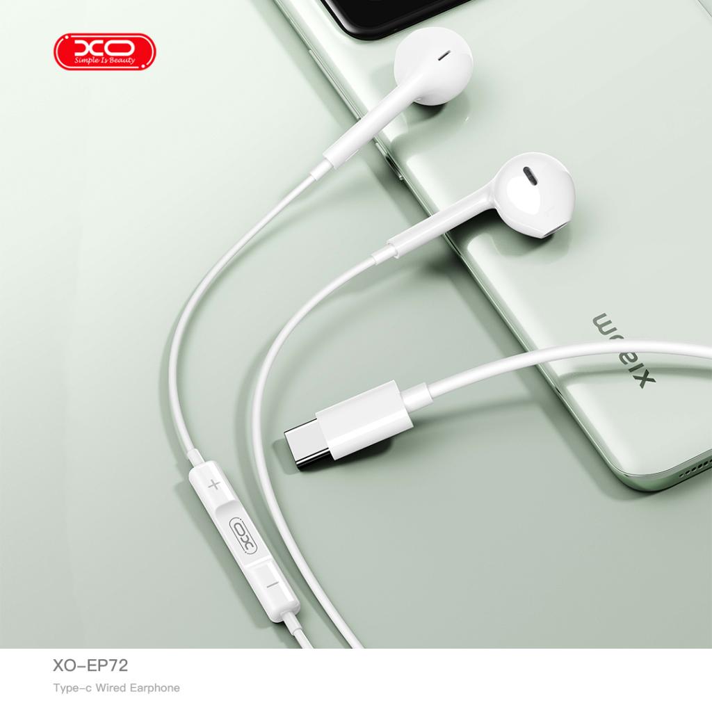 XO EP72 Original Series Second Generation Type-C Digital Decoded Half In ear Earphone White