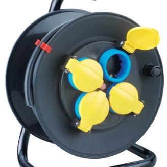 Entac Socket IP44 Cable Reel 4 Sockets 20m