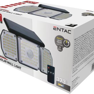 Entac Solar Plastic Wall Lamp 2.3W SMD 3 head with PIR + IR