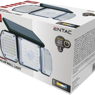 Entac Solar Plastic Wall Lamp 2W SMD 3 head with PIR