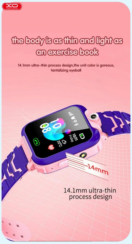 XO H100 Παιδικό Smart Watch 2G Ρόζ - Image 4