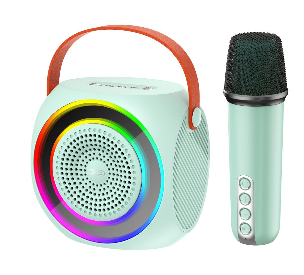 XO F42 Φορητό Ηχείο Karaoke RGB Bluetooth Stereo Με Μικρόφωνο Μπλέ