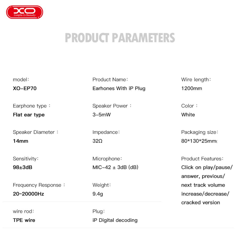 XO EP70 Original Series Cracked Lightning Digital Call Earphones