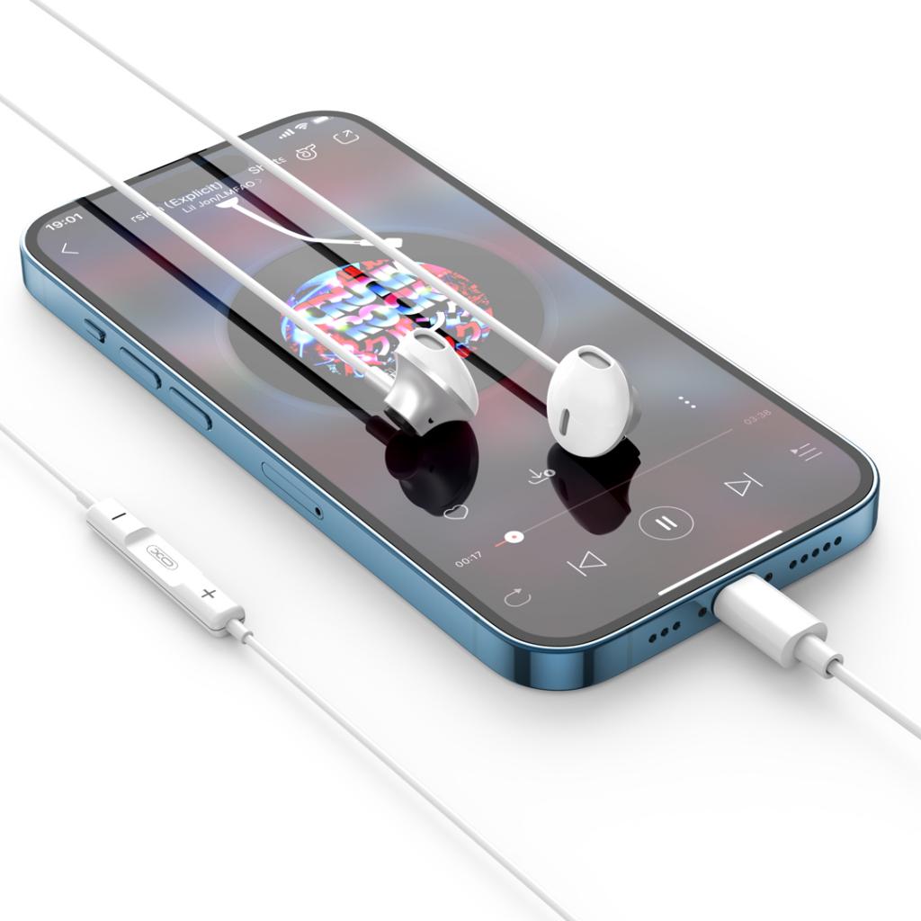 XO EP71 original series cracked version Lightning in ear metal digital call earphones - Image 9