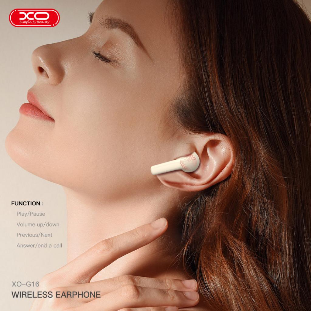 XO G16 Blue Linglong dual-mic ENC call noise reduction TWS Bluetooth headset - Image 3