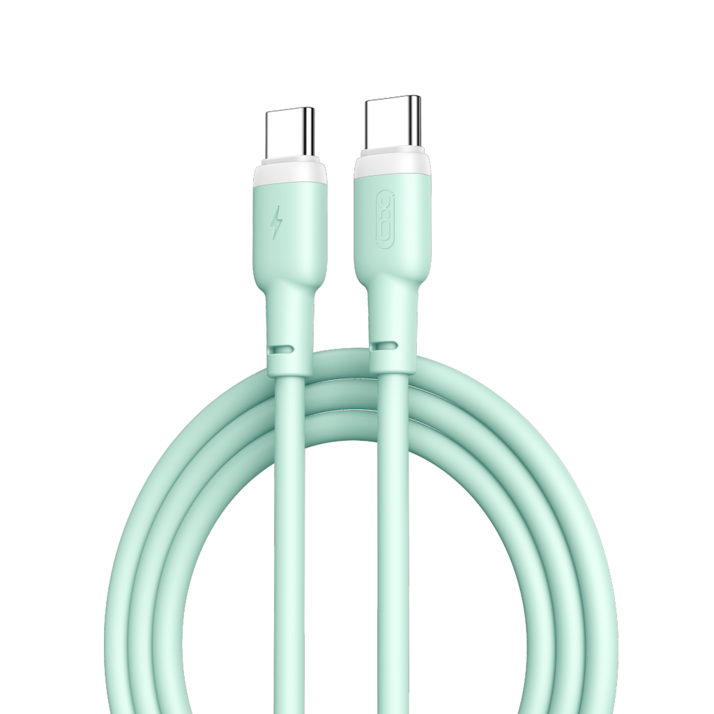 XO NB208A Liquid Silicone Data Type-c to Lightning 20W cable 1m Green - Image 2