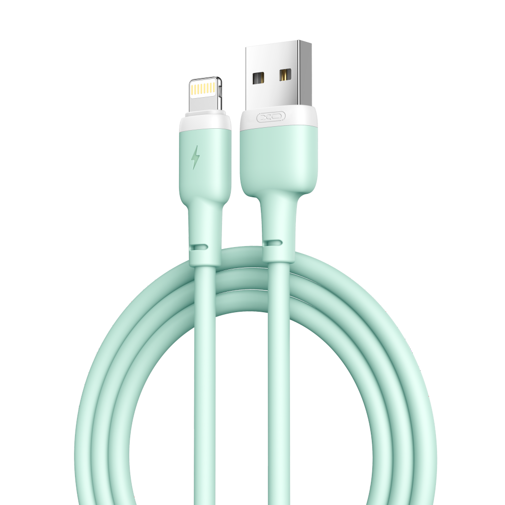 XO NB208 Liquid Silicone Data Lightning Cable 1m Green