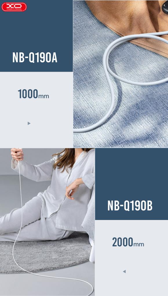 XO NB-Q190B 60W Charger Cable Type-C to Type-C 2m - Image 3