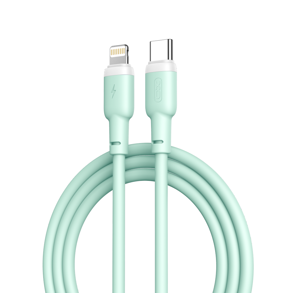 XO NB208A Liquid Silicone Data Type-c to Lightning 20W cable 1m Green - Image 5