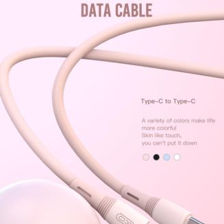 XO NB-Q226B 60W silicone two-color Type-C to Type-C Data 1m Cable Blue