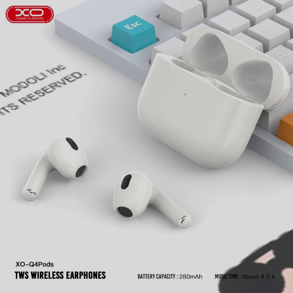 XO Q4 Pods Bluetooth headset (4th generation Full configuration with ear Sensor and wireless charging function) - Image 3