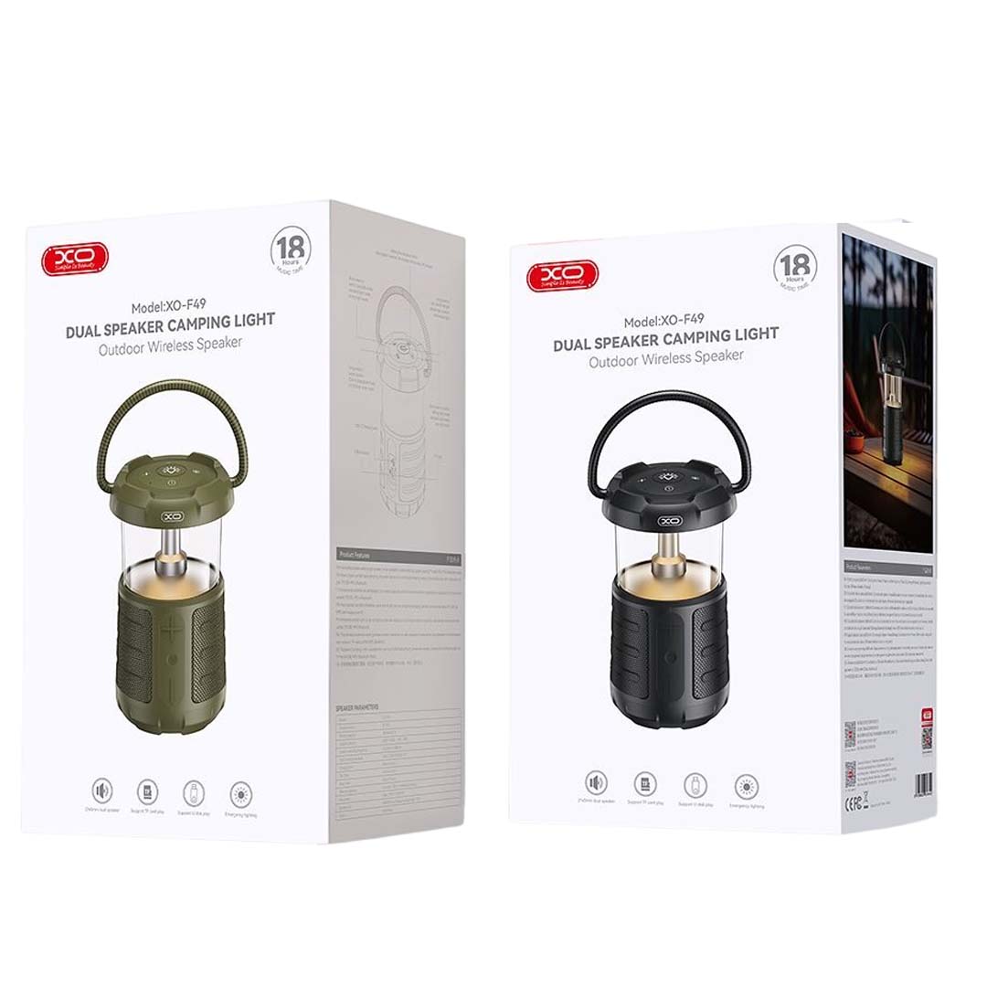 XO F49 Outdoor Dual Speaker Camping Light (Green) - Image 2
