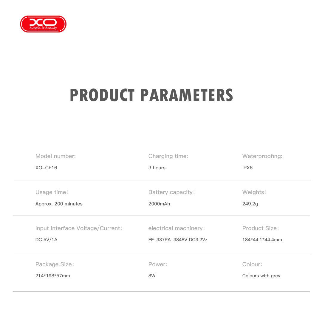 XO CF16 Digital Display Barber Hair Clipper - Image 7