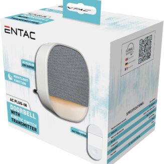 Entac Κουδούνι AC Plug-in, με φως νυκτός και Κινητικό Διακόπτη