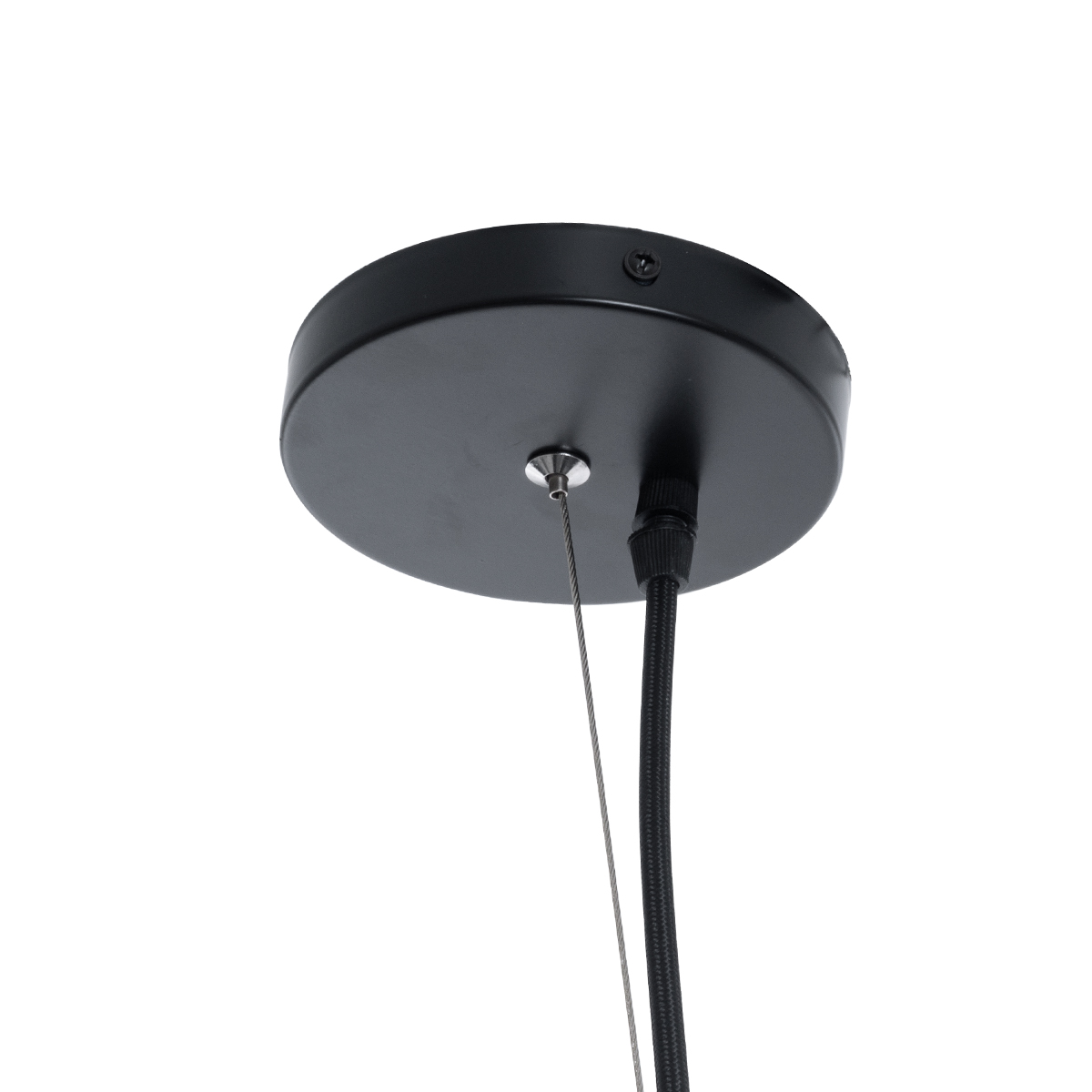 GloboStar® KENTUCKY 01912 Vintage Κρεμαστό Φωτιστικό Οροφής Μονόφωτο 1 x E27 AC220-240V IP20 - Φ60 x Υ70cm - Μαύρο Μεταλλικό με Μπαμπού Πλέγμα - 5 Χρόνια Εγγύηση - Image 10