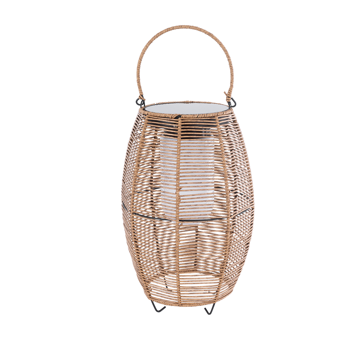 GloboStar® HESPELER 02305 Boho Αυτόνομο Ηλιακό Κρεμαστό/Επιτραπέζιο Φωτιστικό Φαναράκι LED SMD 5W 200lm - Φ25 x Υ45cm - με Ενσωματωμένη Μπαταρία 600mAh - Φωτοβολταϊκό Πάνελ και Αισθητήρα Ημέρας-Νύχτας με Ασύρματο Χειριστήριο IR Μπεζ Μπαμπού Αδιάβροχο IP65 Θερμό Λευκό 3000K - 5 Χρόνια Εγγύηση - Image 2