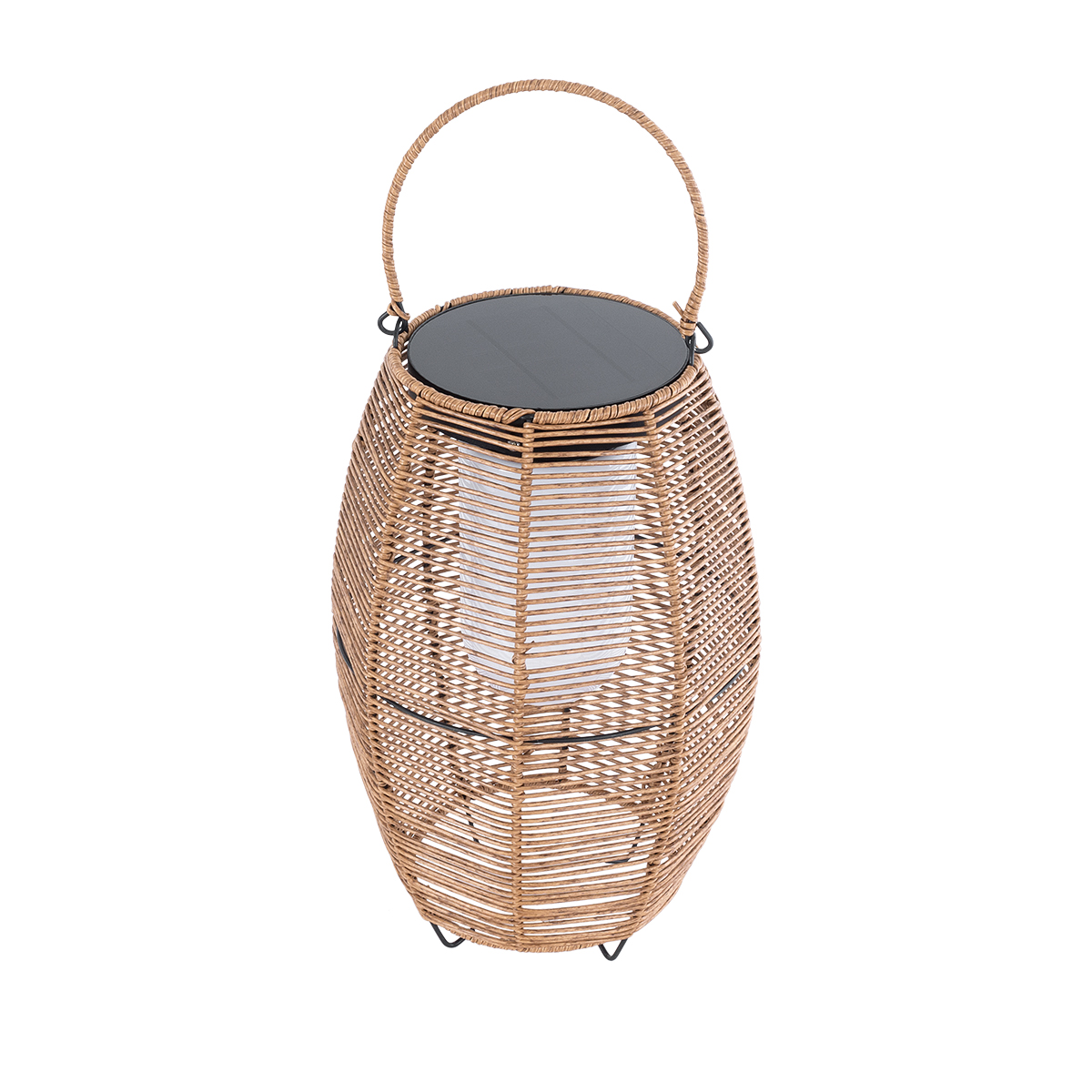 GloboStar® HESPELER 02305 Boho Αυτόνομο Ηλιακό Κρεμαστό/Επιτραπέζιο Φωτιστικό Φαναράκι LED SMD 5W 200lm - Φ25 x Υ45cm - με Ενσωματωμένη Μπαταρία 600mAh - Φωτοβολταϊκό Πάνελ και Αισθητήρα Ημέρας-Νύχτας με Ασύρματο Χειριστήριο IR Μπεζ Μπαμπού Αδιάβροχο IP65 Θερμό Λευκό 3000K - 5 Χρόνια Εγγύηση - Image 5