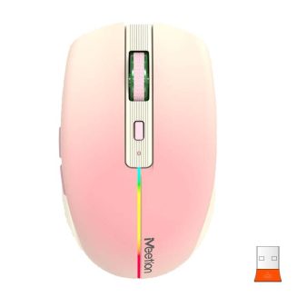 Meetion BTM002 Ασύρματο Ποντίκι Bluetooth (Ροζ)