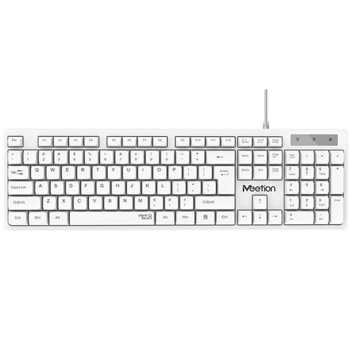 MT-K300 Standard USB Ενσύρματο Πληκτρολόγιο Λευκό
