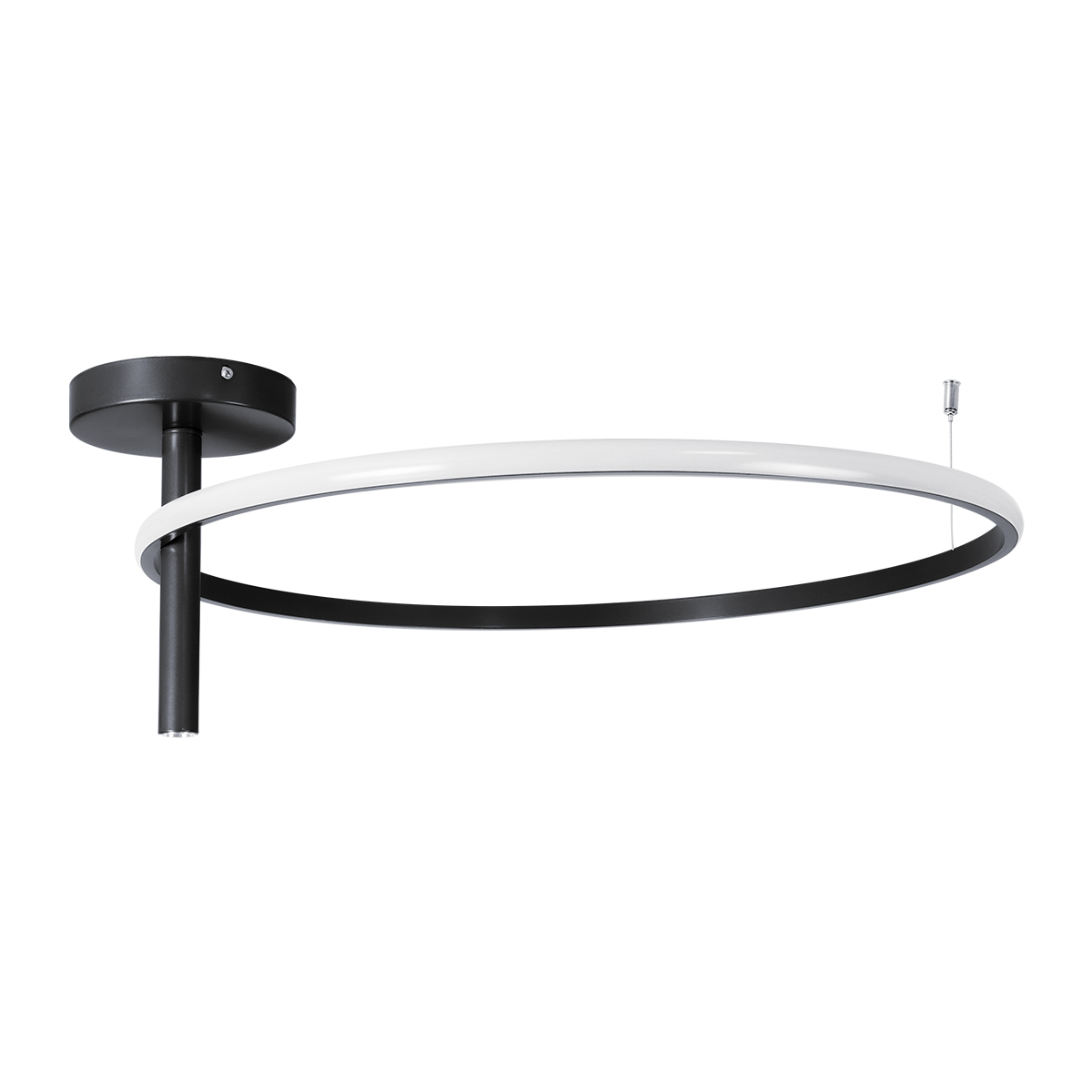GloboStar® VERONA 61223 Φωτιστικό Οροφής Δαχτυλίδι-Κύκλος LED CCT 36W 4032lm 360° AC 220-240V - Εναλλαγή Φωτισμού μέσω Διακόπτη On/Off All In One Ψυχρό 6000k+Φυσικό 4500k+Θερμό 2700K Φ60 x Υ23cm - Μαύρο - 3 Χρόνια Εγγύηση - Image 2