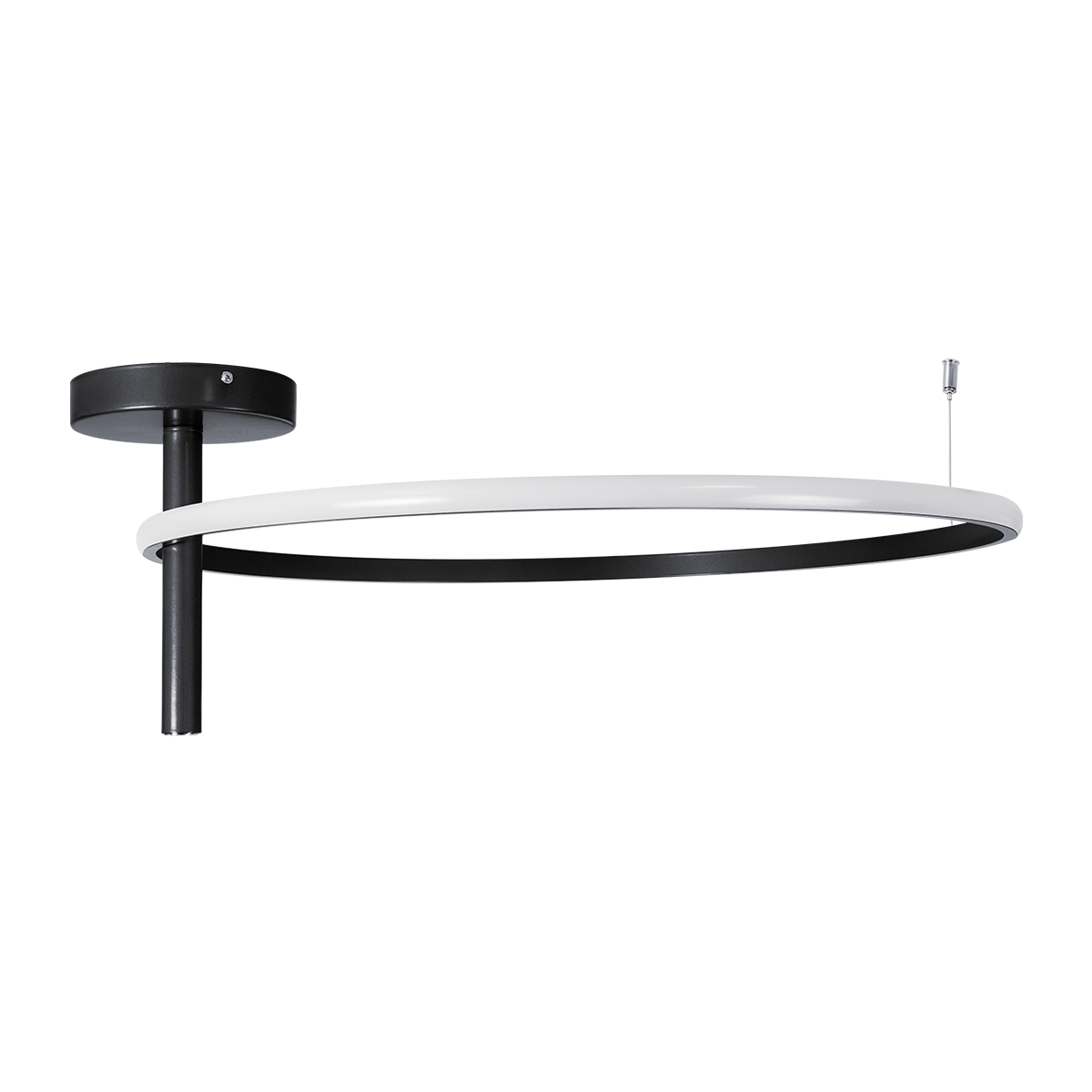 GloboStar® VERONA 61223 Φωτιστικό Οροφής Δαχτυλίδι-Κύκλος LED CCT 36W 4032lm 360° AC 220-240V - Εναλλαγή Φωτισμού μέσω Διακόπτη On/Off All In One Ψυχρό 6000k+Φυσικό 4500k+Θερμό 2700K Φ60 x Υ23cm - Μαύρο - 3 Χρόνια Εγγύηση - Image 3