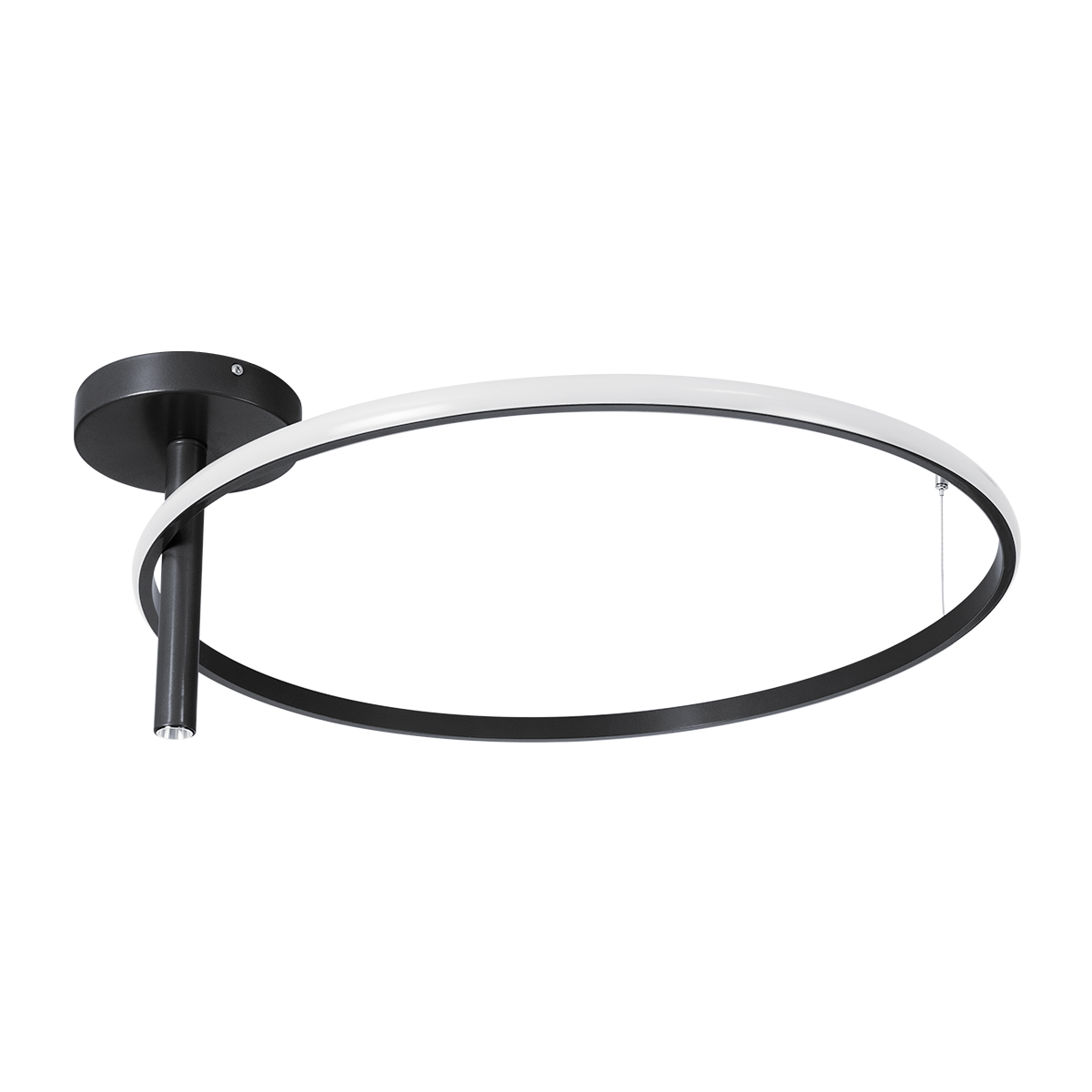 GloboStar® VERONA 61223 Φωτιστικό Οροφής Δαχτυλίδι-Κύκλος LED CCT 36W 4032lm 360° AC 220-240V - Εναλλαγή Φωτισμού μέσω Διακόπτη On/Off All In One Ψυχρό 6000k+Φυσικό 4500k+Θερμό 2700K Φ60 x Υ23cm - Μαύρο - 3 Χρόνια Εγγύηση - Image 4