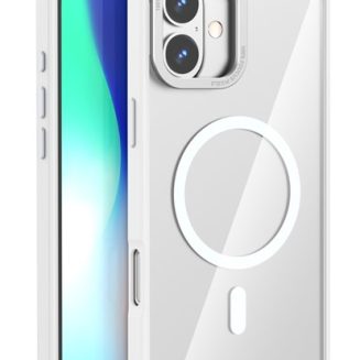 XO K30 iP 16 plus/15 plus 6.7" TPU Ακρυλική Θήκη με Ενσωματομένο Μαγνήτη Λευκό