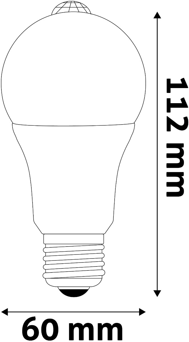 Avide LED Smart Κοινή A60 8.8W Λευκό 4000K με Φωτοκύτταρο Αισθητήρας Κίνησης - Image 2