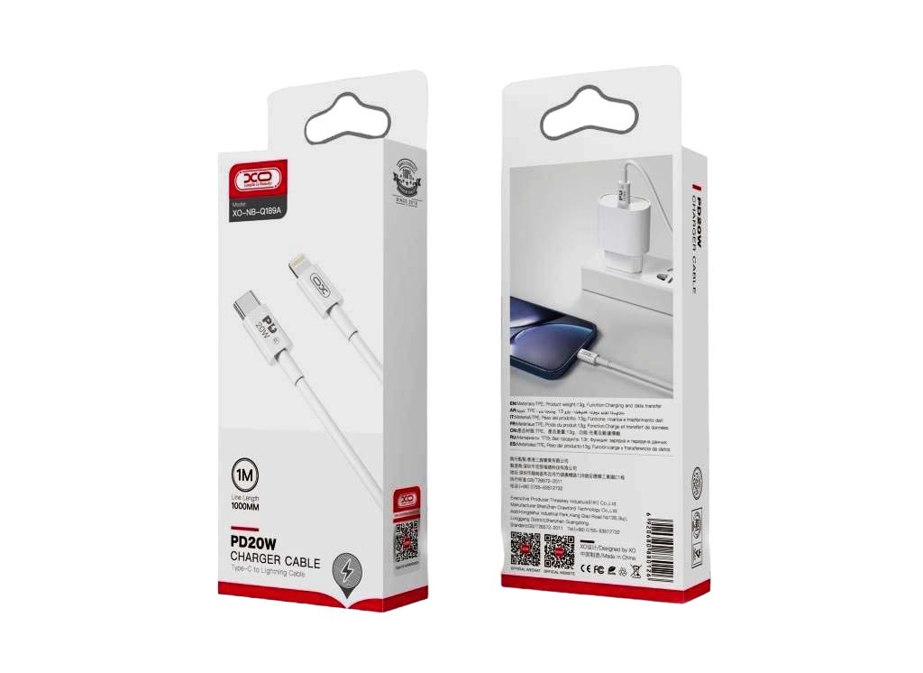 XO NB-Q189A PD 20W Καλώδιο Φόρτισης + Data Type-C σε Lightning 1m - Image 6