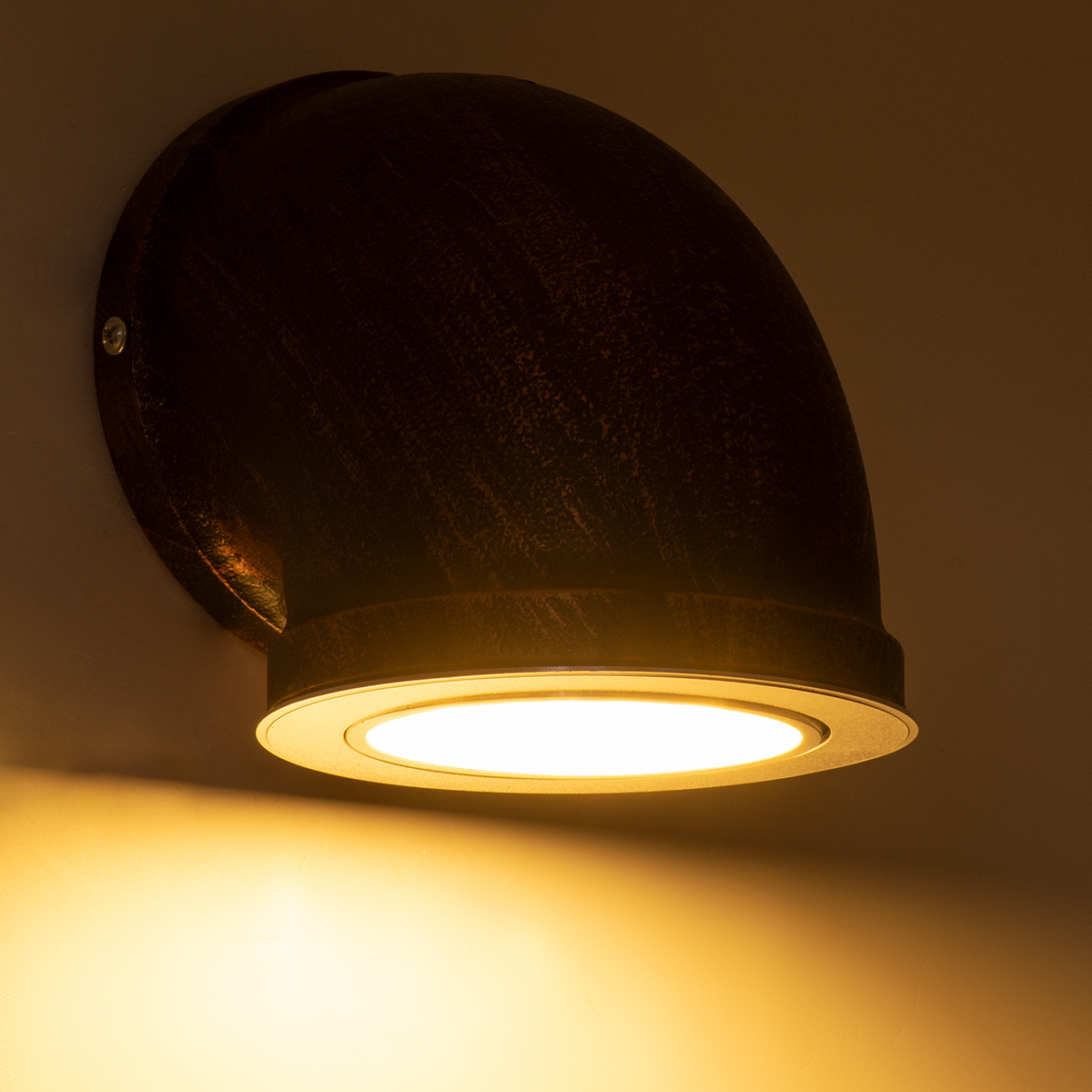 GloboStar® ANTHY 01104 Φωτιστικό Τοίχου - Απλίκα LED Χάλκινο AC 220-240V IP44 - Μ15.2 x Π13.4 x Υ15.2cm - 2 Xρόνια Εγγύηση - Image 3