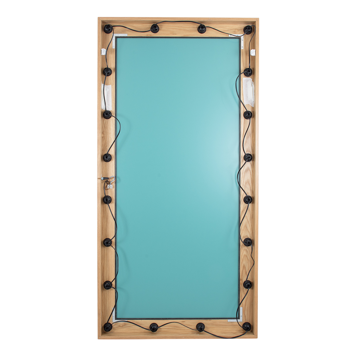 GloboStar® MAKEUP MIRROR-160x80-1 Μοντέρνος Καθρέπτης Μακιγιάζ με Πλαίσιο Φυσικού Ξύλου με Διακόπτη On/Off 20 x E27 AC220-240V - Μ80 x Π7 x Υ160cm - Μπεζ Δρυς - Image 7