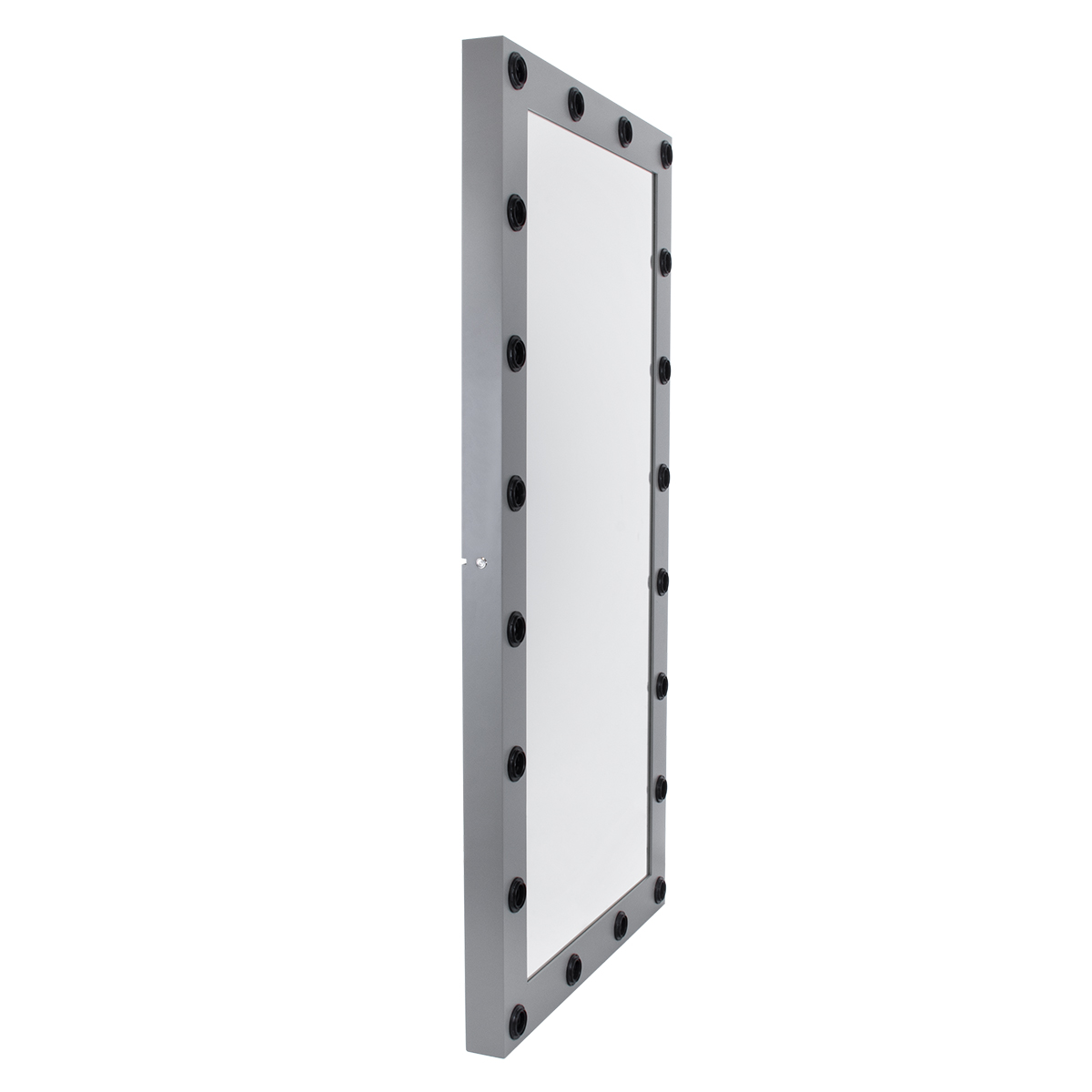 GloboStar® MAKEUP MIRROR-160x80-6 Μοντέρνος Καθρέπτης Μακιγιάζ με Πλαίσιο Φυσικού Ξύλου με Διακόπτη On/Off 20 x E27 AC220-240V - Μ80 x Π7 x Υ160cm - Γκρι Ανθρακί - Image 6