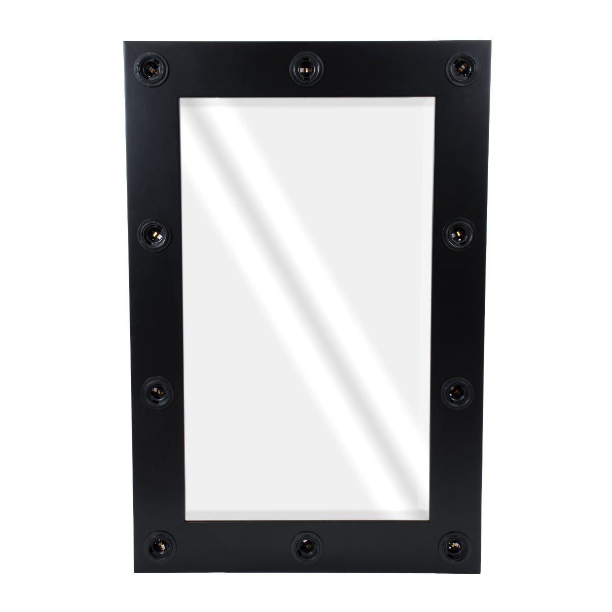 GloboStar® MAKEUP MIRROR-60x90-5 Μοντέρνος Καθρέπτης Μακιγιάζ με Πλαίσιο Φυσικού Ξύλου με Διακόπτη On/Off 10 x E27 AC220-240V - Μ60 x Π7 x Υ90cm - Μαύρος Έβενος - Image 4