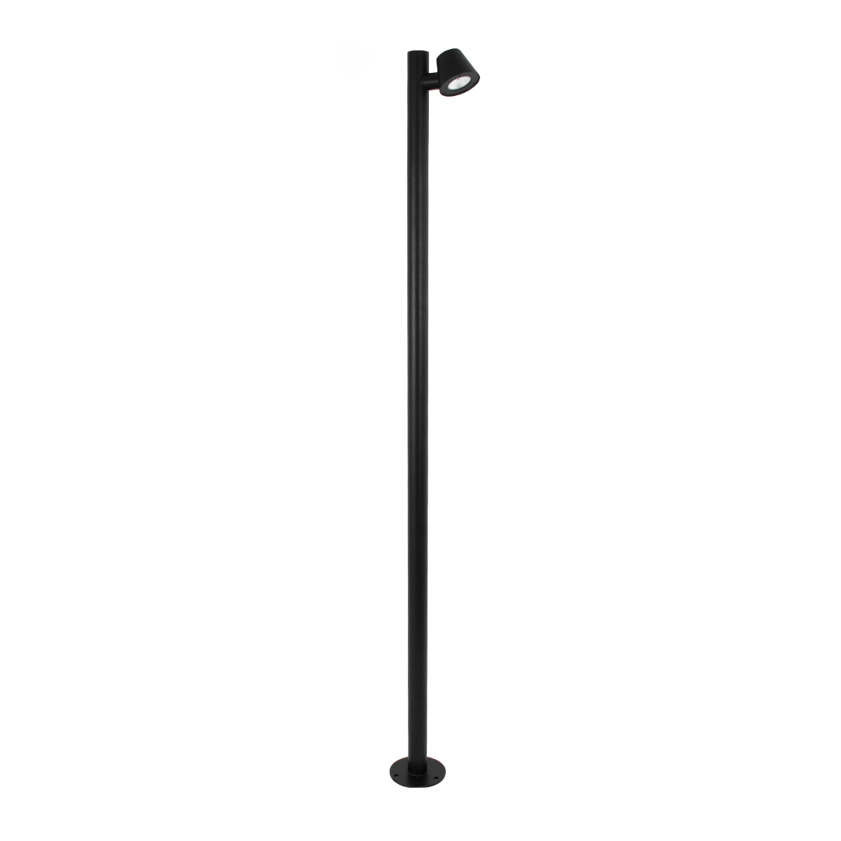 GloboStar® GARDENIA 60511 Φωτιστικό Κήπου - Πάρκου - Πλατείας - Κολωνάκι Αρχιτεκτονικού Φωτισμού Εξωτερικού Χώρου LED 7W 700lm 60° AC220-240V Αδιάβροχο IP65 - Σώμα Αλουμινίου & Tempered Glass - Μ15 x Π18 x Υ180cm - Θερμό Λευκό 2700K - Μαύρο - Bridgelux Chip - 5 Years Warranty - Image 3