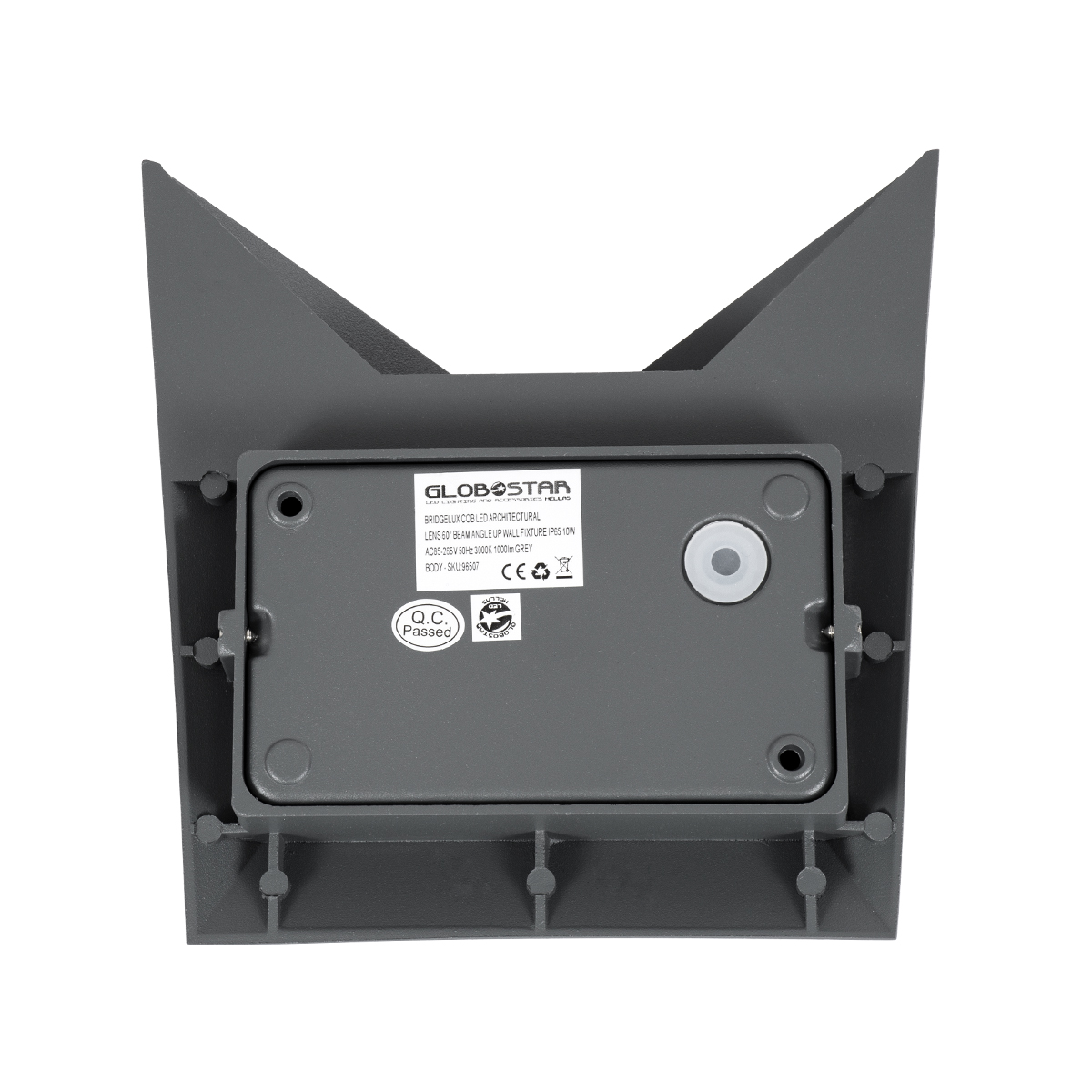 GloboStar® STEALTH 60522 Φωτιστικό Τοίχου - Απλίκα Αρχιτεκτονικού Φωτισμού Εσωτερικού/Εξωτερικού Χώρου Up or Down LED 10W 1100lm 60° AC220-240V Αδιάβροχο IP65 - Σώμα Αλουμινίου & Tempered Glass - Μ17 x Π17 x Υ7.5cm - Φυσικό Λευκό 4500K - Γκρι Ανθρακί - Bridgelux Chip - 5 Years Warranty - Image 5
