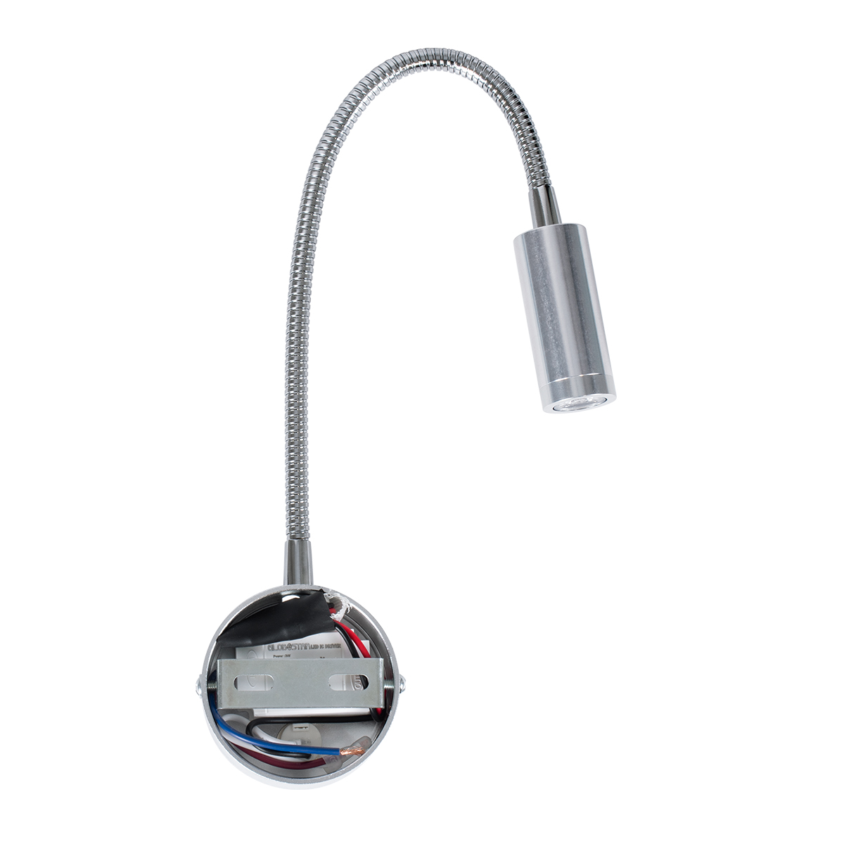 GloboStar® GOOSE 60879 Μοντέρνο Φωτιστικό Τοίχου - Απλίκα Ξενοδοχείου Bed Side LED 3W 300lm 36° AC 220-240V - Reading Light - Μ6.5 x Π15 x Υ24.5cm - Φυσικό Λευκό 4500K - Γκρι Νίκελ - 3 Xρόνια Εγγύηση - Image 8