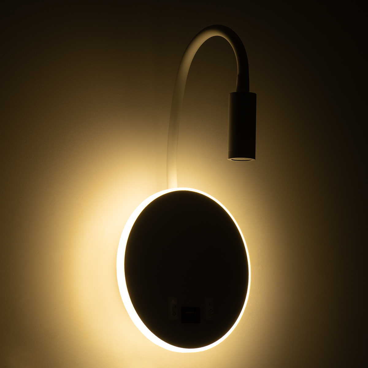 GloboStar® GOOSE 60881 Μοντέρνο Φωτιστικό Τοίχου - Απλίκα Ξενοδοχείου Bed Side LED 6W 600lm 36° & 360° AC 220-240V - Reading Light & 360° Κρυφός Φωτισμός - Φορτιστής USB 3A - Μ15.5 x Π15 x Υ30.5cm - Φυσικό Λευκό 4500K - Λευκό - 3 Xρόνια Εγγύηση - Image 11