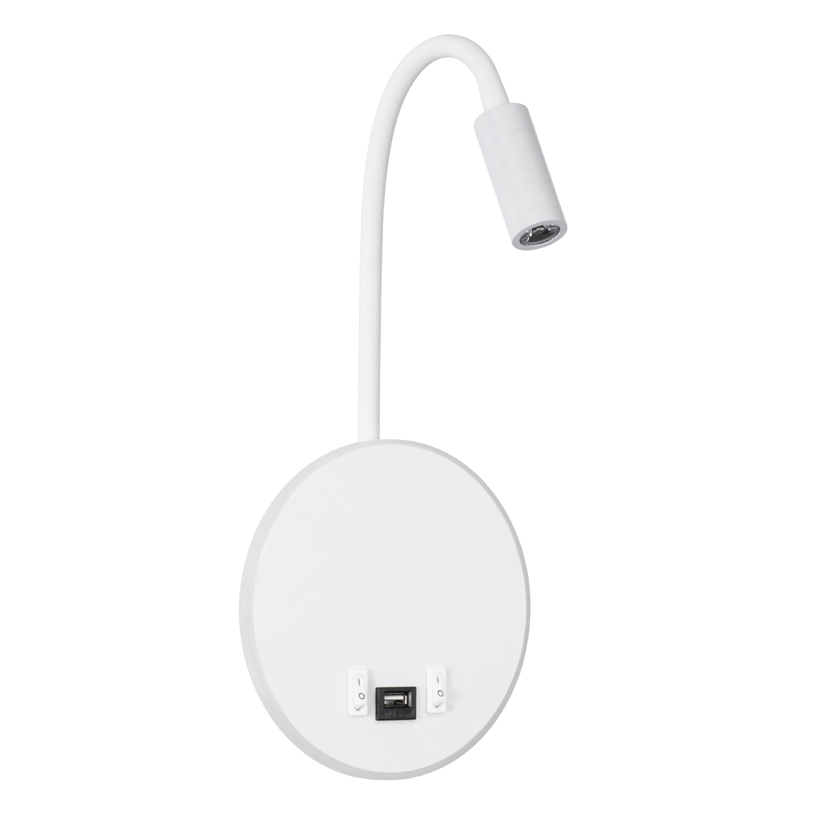 GloboStar® GOOSE 60881 Μοντέρνο Φωτιστικό Τοίχου - Απλίκα Ξενοδοχείου Bed Side LED 6W 600lm 36° & 360° AC 220-240V - Reading Light & 360° Κρυφός Φωτισμός - Φορτιστής USB 3A - Μ15.5 x Π15 x Υ30.5cm - Φυσικό Λευκό 4500K - Λευκό - 3 Xρόνια Εγγύηση - Image 3