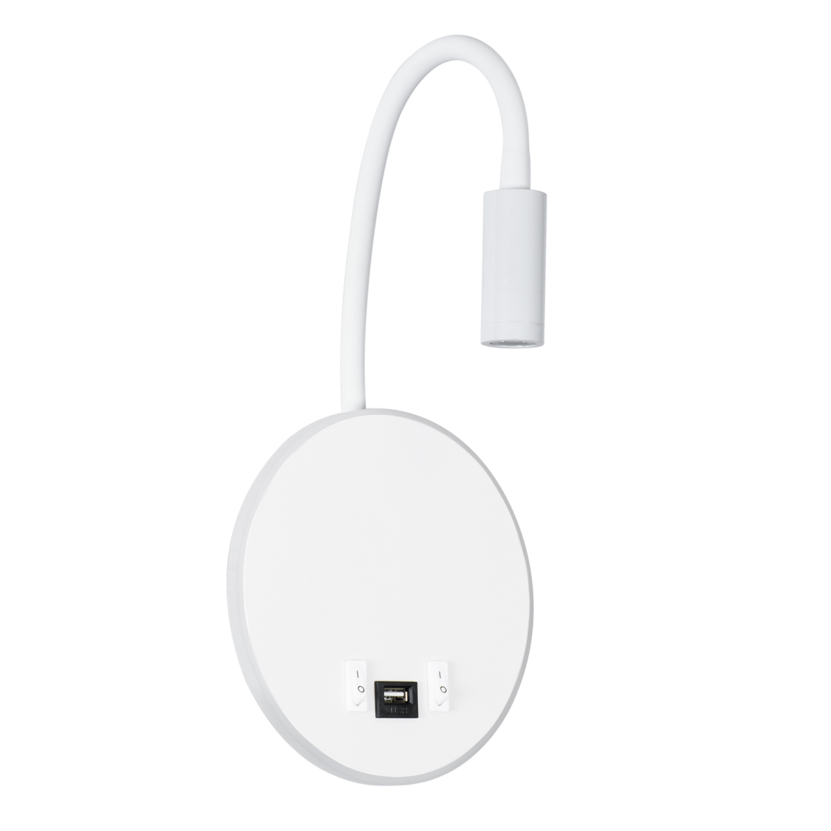 GloboStar® GOOSE 60881 Μοντέρνο Φωτιστικό Τοίχου - Απλίκα Ξενοδοχείου Bed Side LED 6W 600lm 36° & 360° AC 220-240V - Reading Light & 360° Κρυφός Φωτισμός - Φορτιστής USB 3A - Μ15.5 x Π15 x Υ30.5cm - Φυσικό Λευκό 4500K - Λευκό - 3 Xρόνια Εγγύηση - Image 4