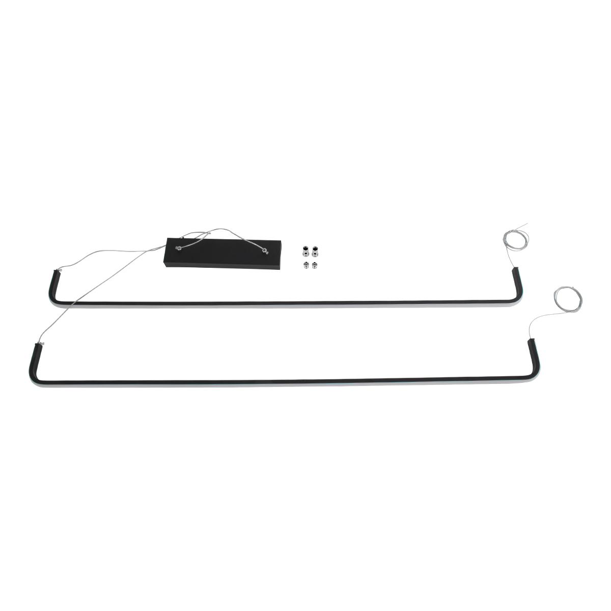 GloboStar® LINARIA DUO 60924 Κρεμαστό Φωτιστικό Οροφής Design LED CCT 72W 8300lm 200° AC 220-240V - Εναλλαγή Φωτισμού μέσω Τηλεχειριστηρίου All In One Ψυχρό 6000k+Φυσικό 4500k+Θερμό 2700k Dimmable Μ220 x Π4 x Υ25cm - Μαύρο - 3 Years Warranty - Image 7