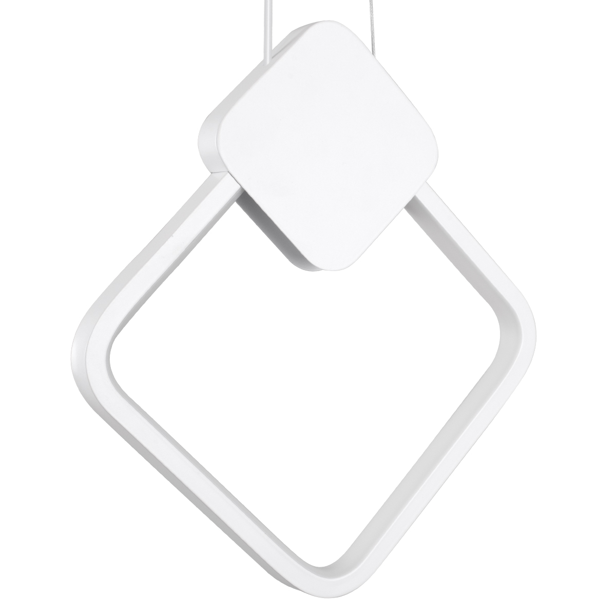 GloboStar® MARY 61083 Κρεμαστό Φωτιστικό Οροφής Design LED CCT 12W 1440lm 300° AC 220-240V - Εναλλαγή Φωτισμού μέσω Διακόπτη On/Off All In One Ψυχρό 6000k+Φυσικό 4500k+Θερμό 2700k Μ20 x Π2.3 x Υ28.5cm - Λευκό - Image 3