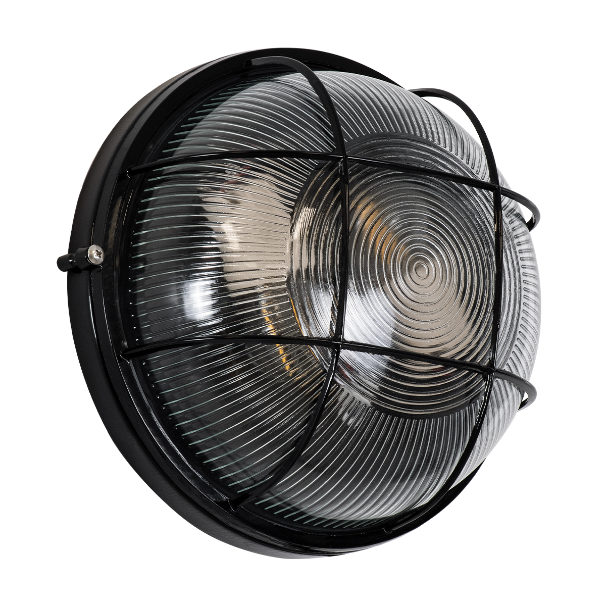 GloboStar® BOATLIGHT 61589 Vintage Industrial Φωτιστικό Τοίχου - Απλίκα - Καραβοχελώνα Εξωτερικού Χώρου Δίφωτο 2 x E27 AC220-240V Αδιάβροχο IP65 - Σώμα Αλουμινίου & Tempered Glass - Φ24 x Υ11cm - Μαύρο - Στρόγγυλο - 5 Years Warranty - Image 9