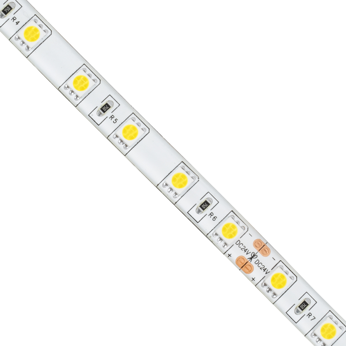 GloboStar® 70321 Ταινία LED SMD 5050 5m 14.4W/m 60LED/m 1512 lm/m 120° DC 24V Αδιάβροχη IP65 Φυσικό Λευκό 4500K - 5 Χρόνια Εγγύηση - Image 3