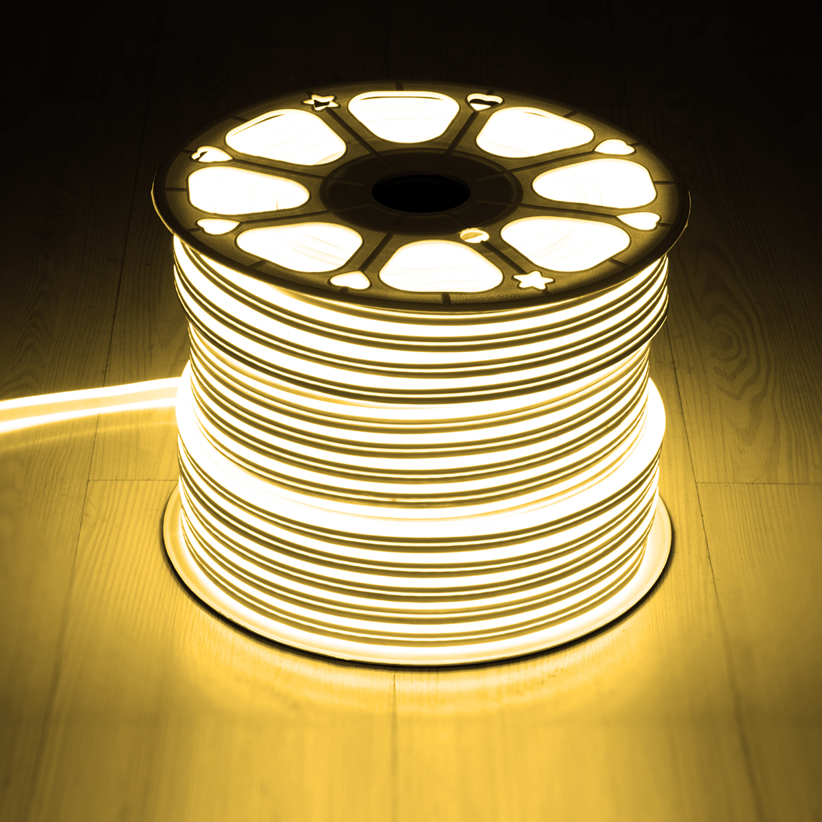 GloboStar® 70482 DOUBLE-SIDED 120°+120° Degree Neon Flex Epistar LED SMD 2835 1m 12W/m 120LED/m 1080lm/m 120°+120° DC 24V Αδιάβροχη IP68 Θερμό Λευκό 3000K Dimmable - Image 3