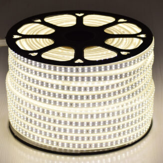 GloboStar® 70511 Wide Ταινία Διπλής Σειράς Epistar LED SMD 2835 1m 24W/m 180LED/m 3288lm/m 120° DC 230V Αδιάβροχη IP68 Φυσικό Λευκό 4500K Dimmable