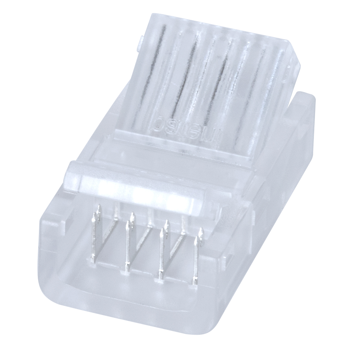 GloboStar® 70688 Ενωτικός Σύνδεσμος για Πολύχρωμη Ταινία LED RGB 10mm 4 PIN σε Καλώδιο Τροφοδοσίας Ατερμάτιστο 4 PIN Μ2.1 x Π1.3 x Υ0.7cm Διάφανο - Image 3