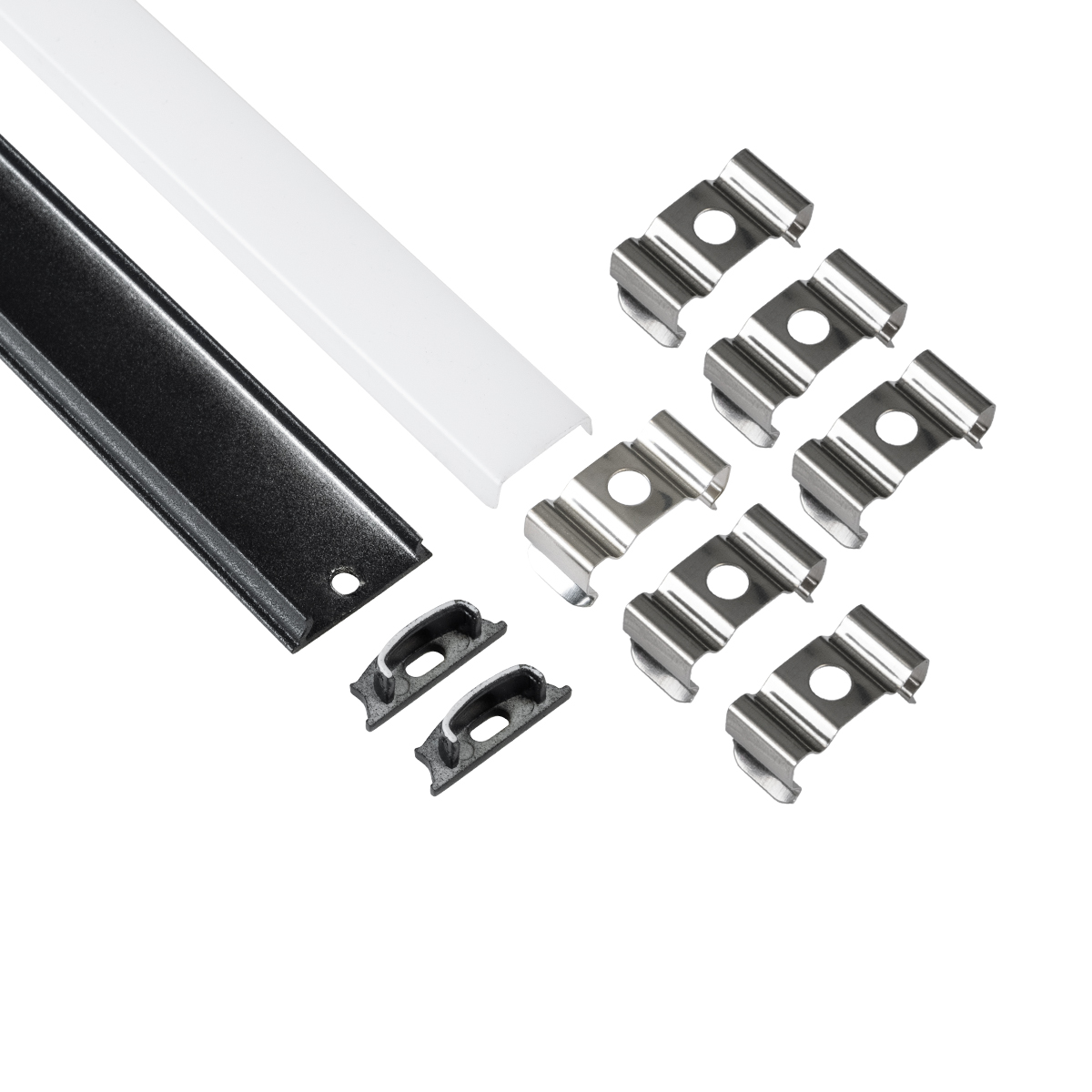 GloboStar® CURVED-PROFILE 70804-3M Προφίλ Αλουμινίου - Βάση & Ψύκτρα Ταινίας LED με Λευκό Γαλακτερό Κάλυμμα - Επιφανειακή Χρήση - Εύκαμπτο με Δυνατότητα Κυρτής Τοποθέτησης - Πατητό Κάλυμμα - Μαύρο - 3 Μέτρα - Πακέτο 5 Τεμαχίων - Μ300 x Π1.8 x Υ0.5cm - Image 3
