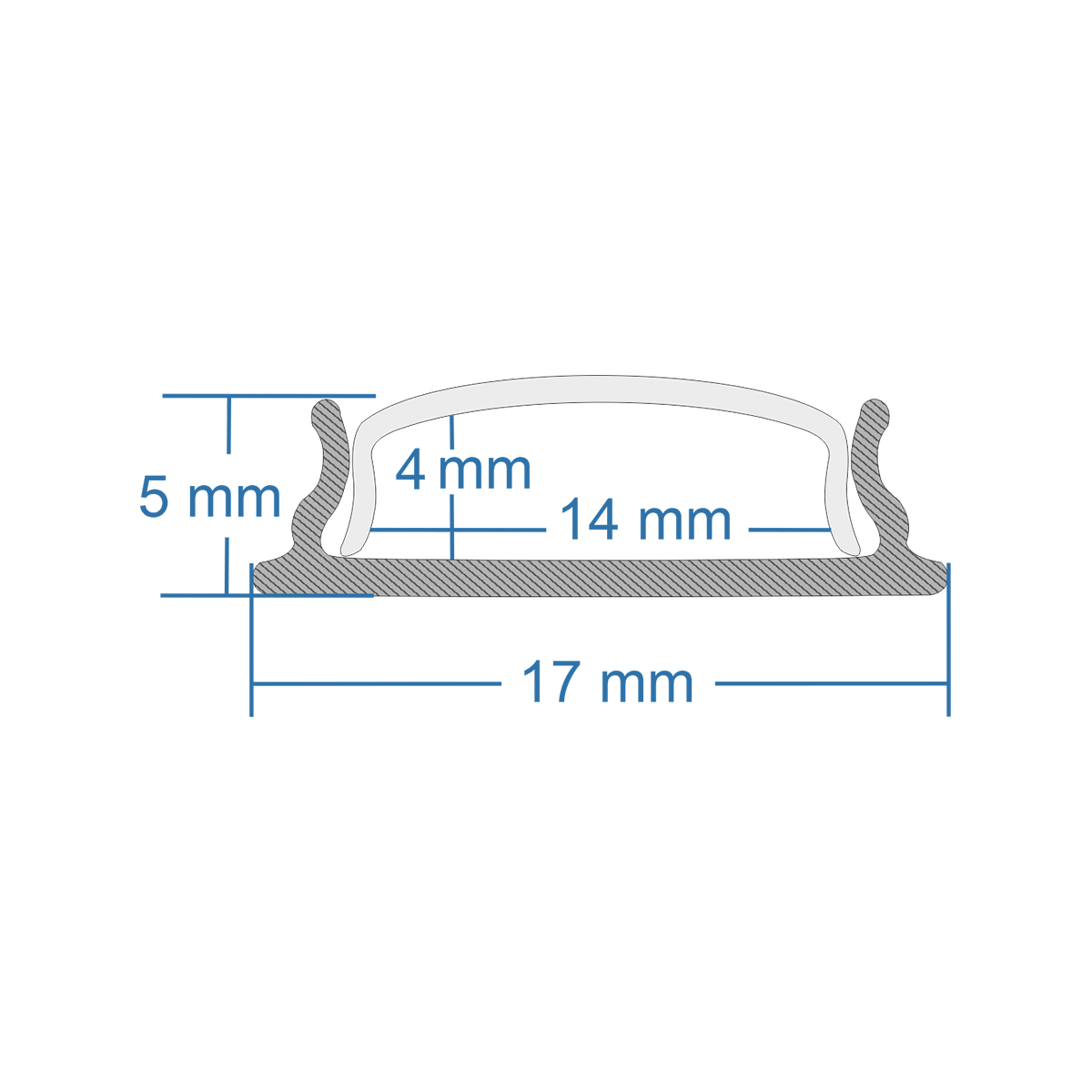 GloboStar® CURVED-PROFILE 70804-3M Προφίλ Αλουμινίου - Βάση & Ψύκτρα Ταινίας LED με Λευκό Γαλακτερό Κάλυμμα - Επιφανειακή Χρήση - Εύκαμπτο με Δυνατότητα Κυρτής Τοποθέτησης - Πατητό Κάλυμμα - Μαύρο - 3 Μέτρα - Πακέτο 5 Τεμαχίων - Μ300 x Π1.8 x Υ0.5cm - Image 8