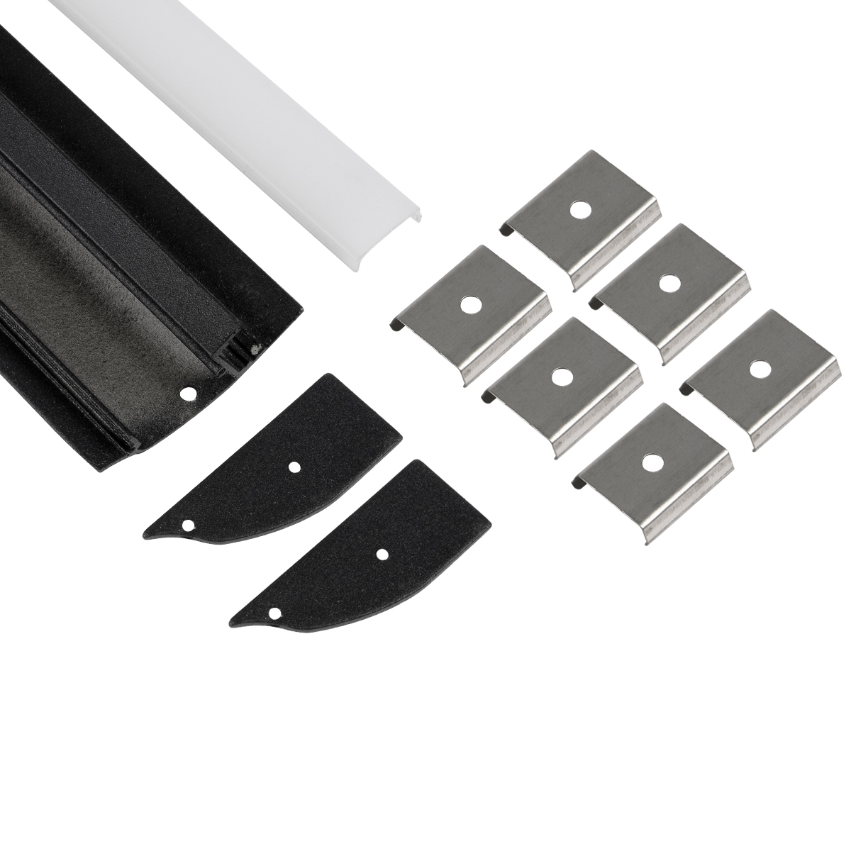 GloboStar® SURFACE-PROFILE 70859-3M Προφίλ Αλουμινίου - Βάση & Ψύκτρα Ταινίας LED με Λευκό Γαλακτερό Κάλυμμα - Επιφανειακή Χρήση Δημιουργίας Κρυφού Φωτισμού - Πατητό Κάλυμμα - Μαύρο - 3 Μέτρα - Πακέτο 5 Τεμαχίων - Μ300 x Π1.7 x Υ4.2cm - Image 3