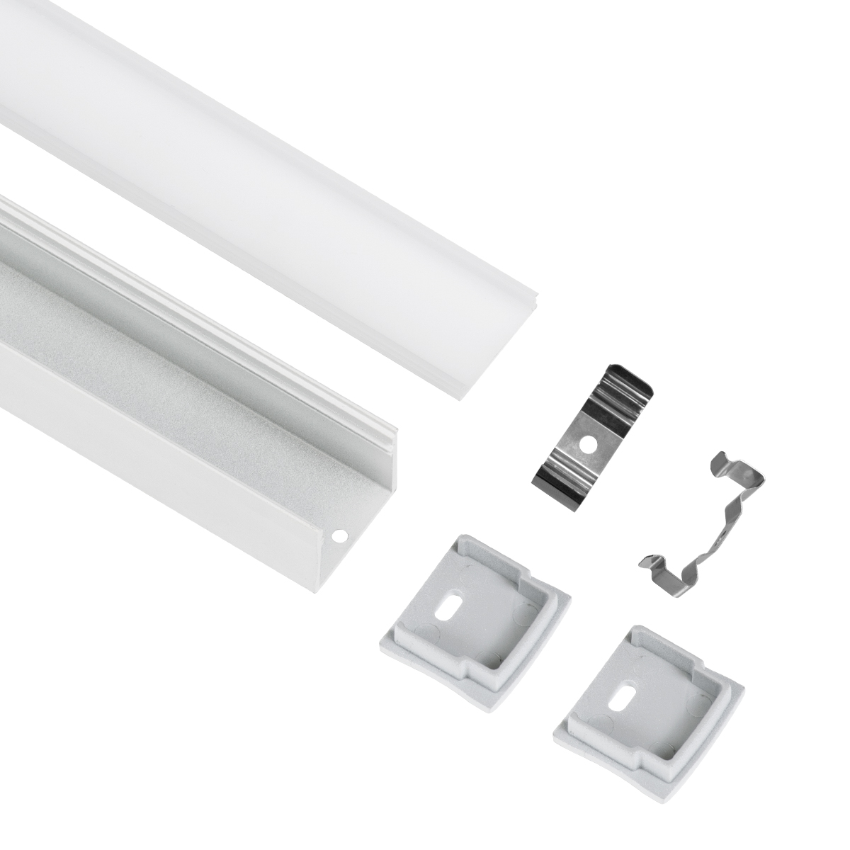 GloboStar® SURFACE-PROFILE 70868-3M Προφίλ Αλουμινίου - Βάση & Ψύκτρα Ταινίας LED με Λευκό Γαλακτερό Κάλυμμα - Επιφανειακή Χρήση - Πατητό Κάλυμμα - Λευκό - 3 Μέτρα - Πακέτο 5 Τεμαχίων - Μ300 x Π2.3 x Υ2cm - Image 3